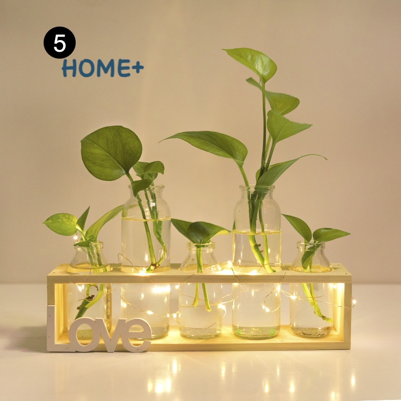 Đế gỗ cho lọ hoa thủy canh trang trí xinh xắn