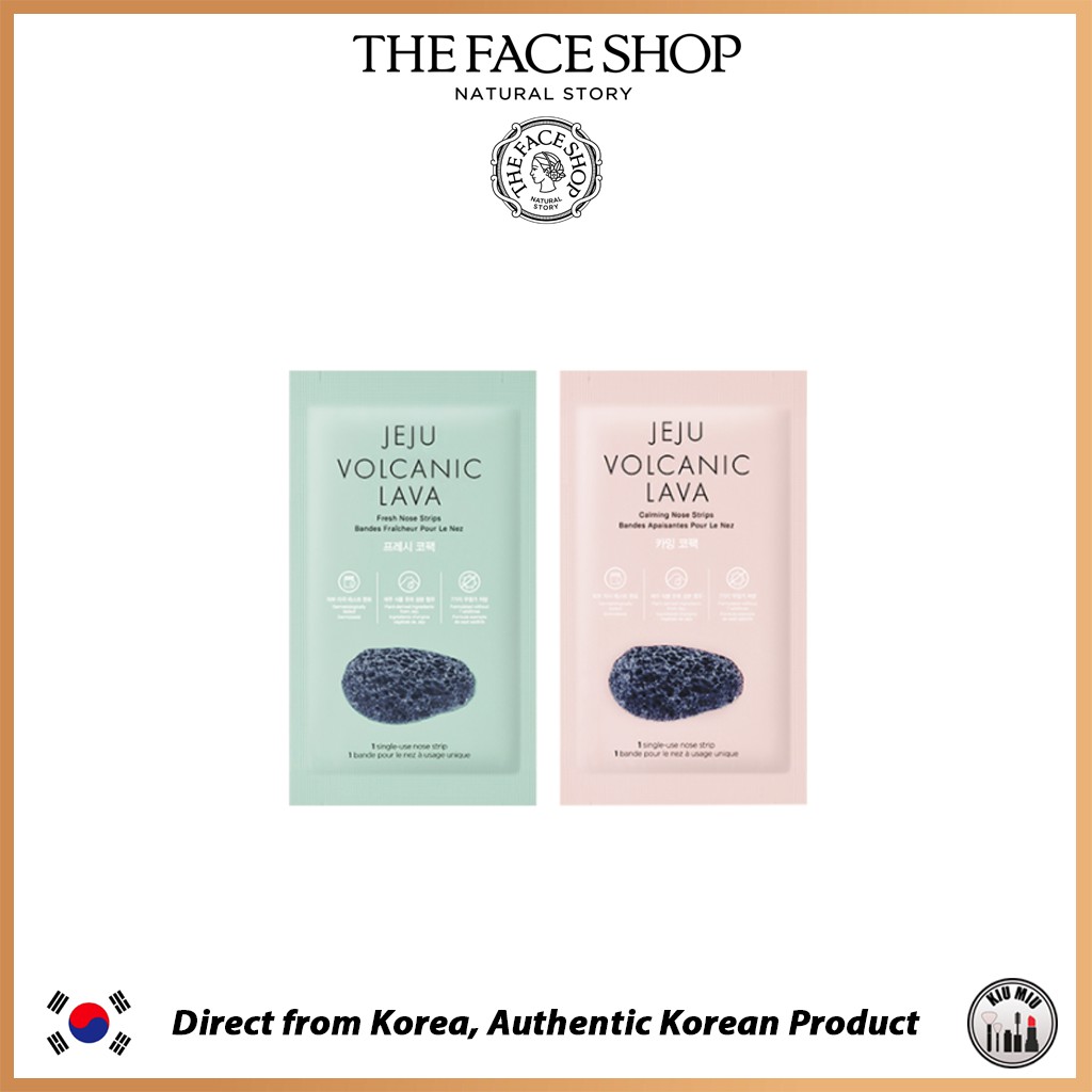 THE FACE SHOP Jeju Volcanic Lava Calming Nose Strips *ORIGINAL KOREA*