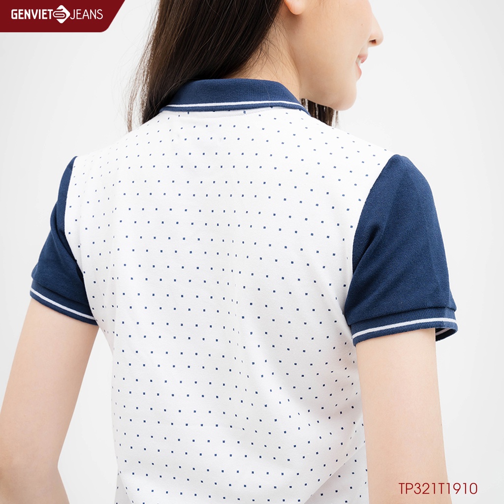 Áo polo nữ chấm bi TP321T1910 GENVIET