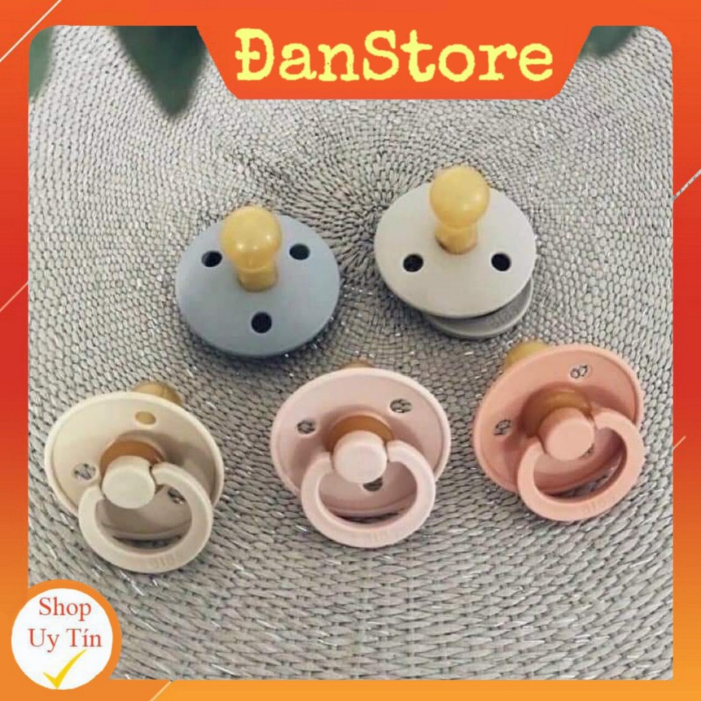 Tặng Nắp Đậy Ti- Núm ti, Ti Giả Bibs cao su Đan Mạch size 0-6m số 1 szie 6-18m số 2 chính hãng tại HCM, HN