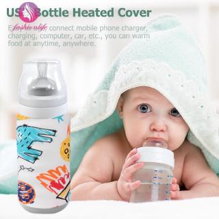 Portable USB Baby Bottle Warmer Outdoor Infant Milk Feeding Bottle Cover