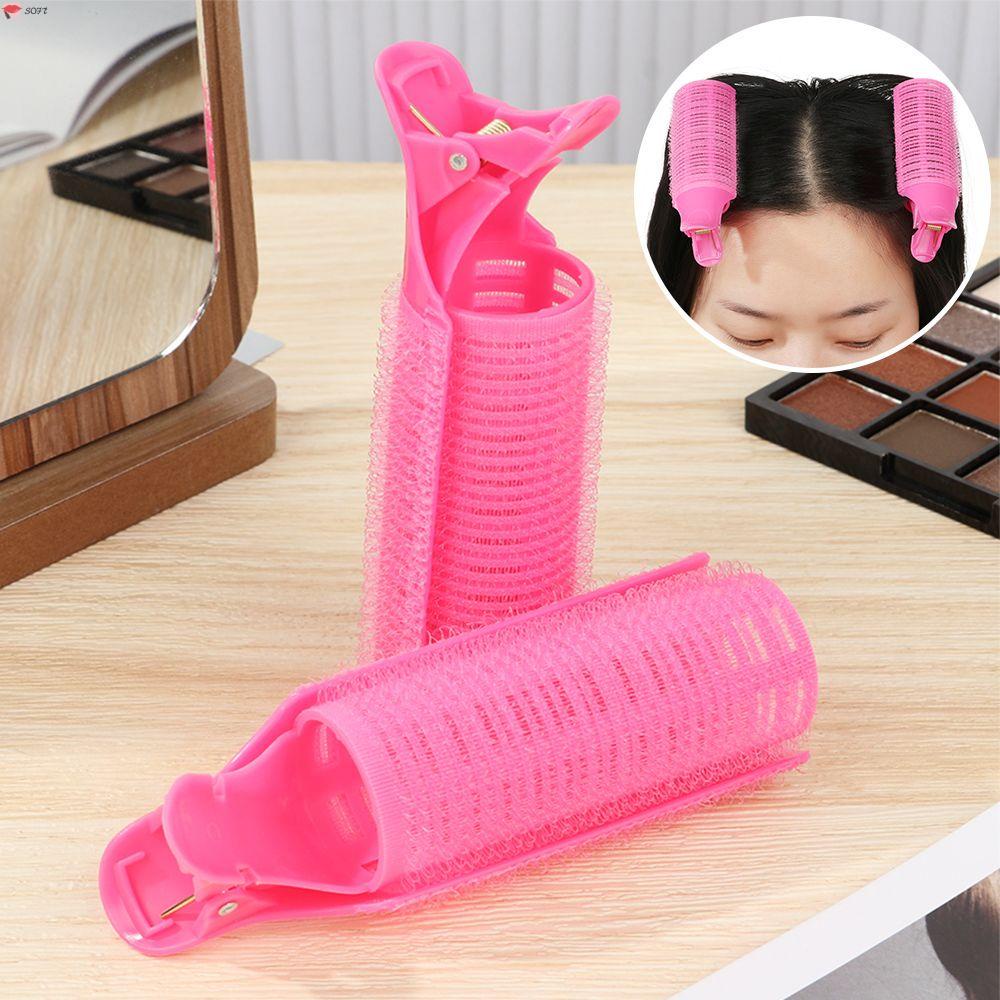 Bộ 2 ống lô uốn tóc xoăn phồng dạng kẹp hỗ trợ tạo kiểu tóc dễ sử dụng