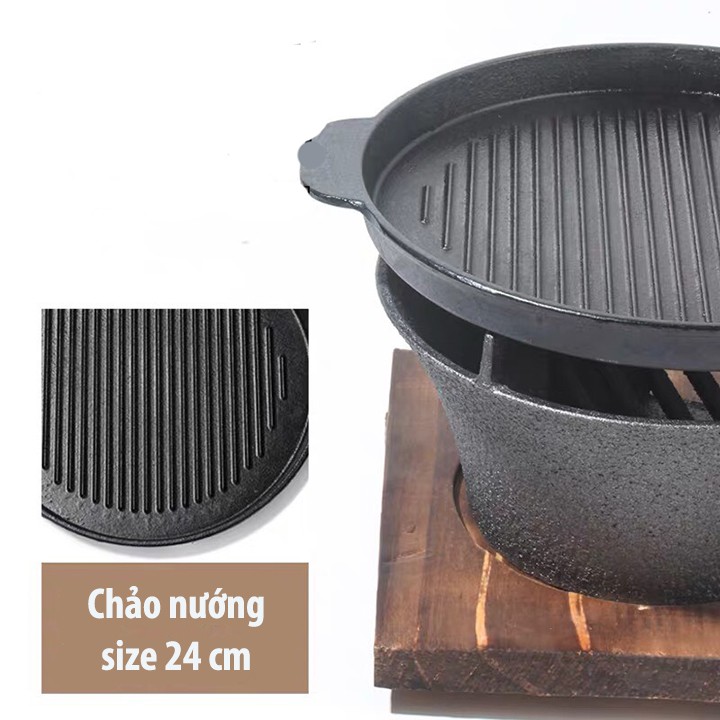 CHẢO GANG NƯỚNG DÙNG ĐƯỢC MỌI LOẠI BÊP