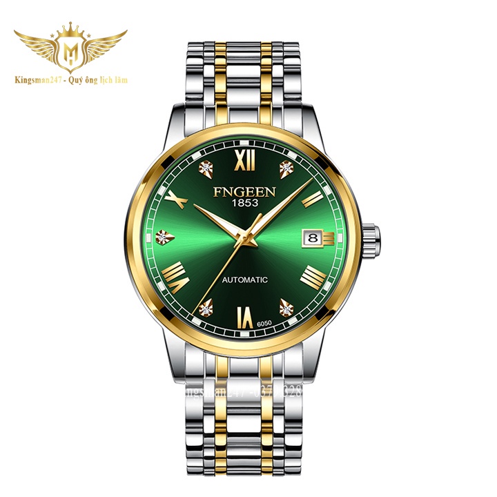Đồng hồ cơ nam chính hãng Fngeen 6050 dây thép không gỉ, cơ automatic tự động, thời trang sang trọng [Tặng tháo dây] | BigBuy360 - bigbuy360.vn