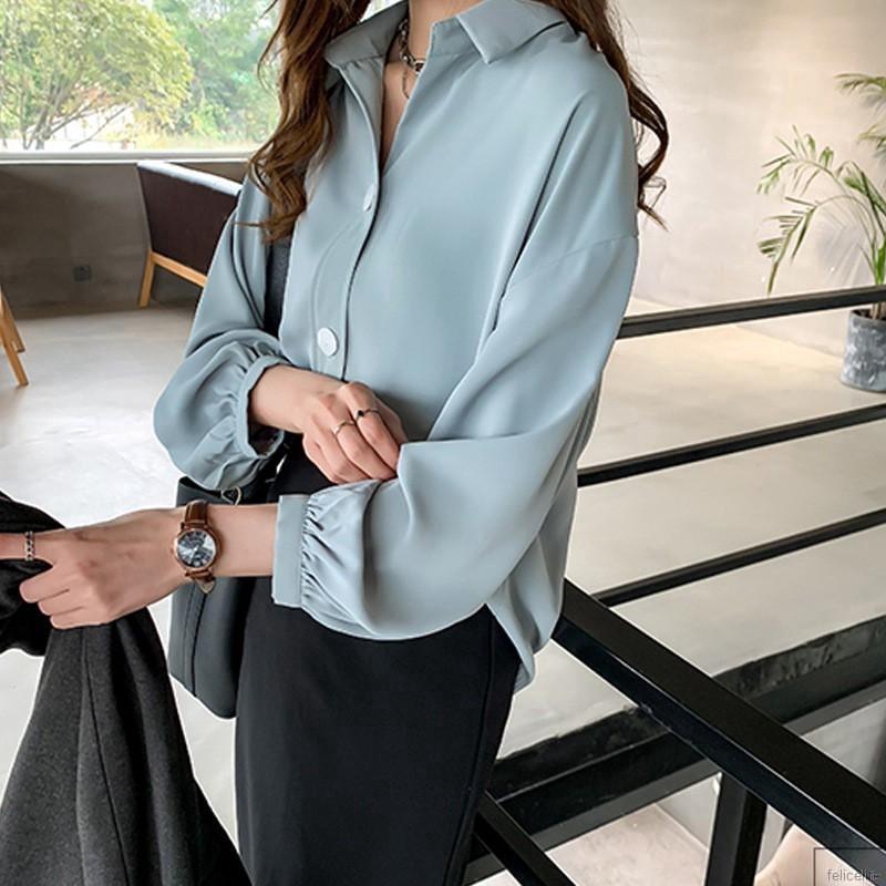 Áo kiểu cổ đức form rộng tay dài