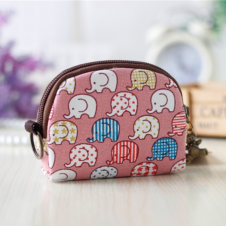 Ví Canvas Nhỏ Đựng Tiền Xu Thiết Kế Đơn Giản Mẫu Mới Cho Nữ