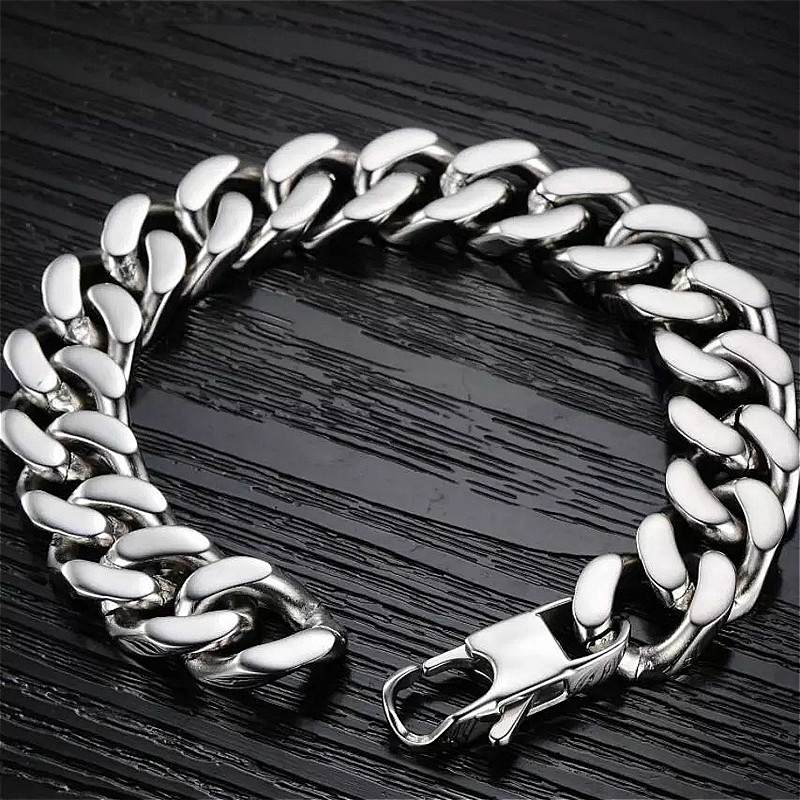 Vòng tay nam bằng kim loại không gỉ cá tính phong cách Hàn Quốc
