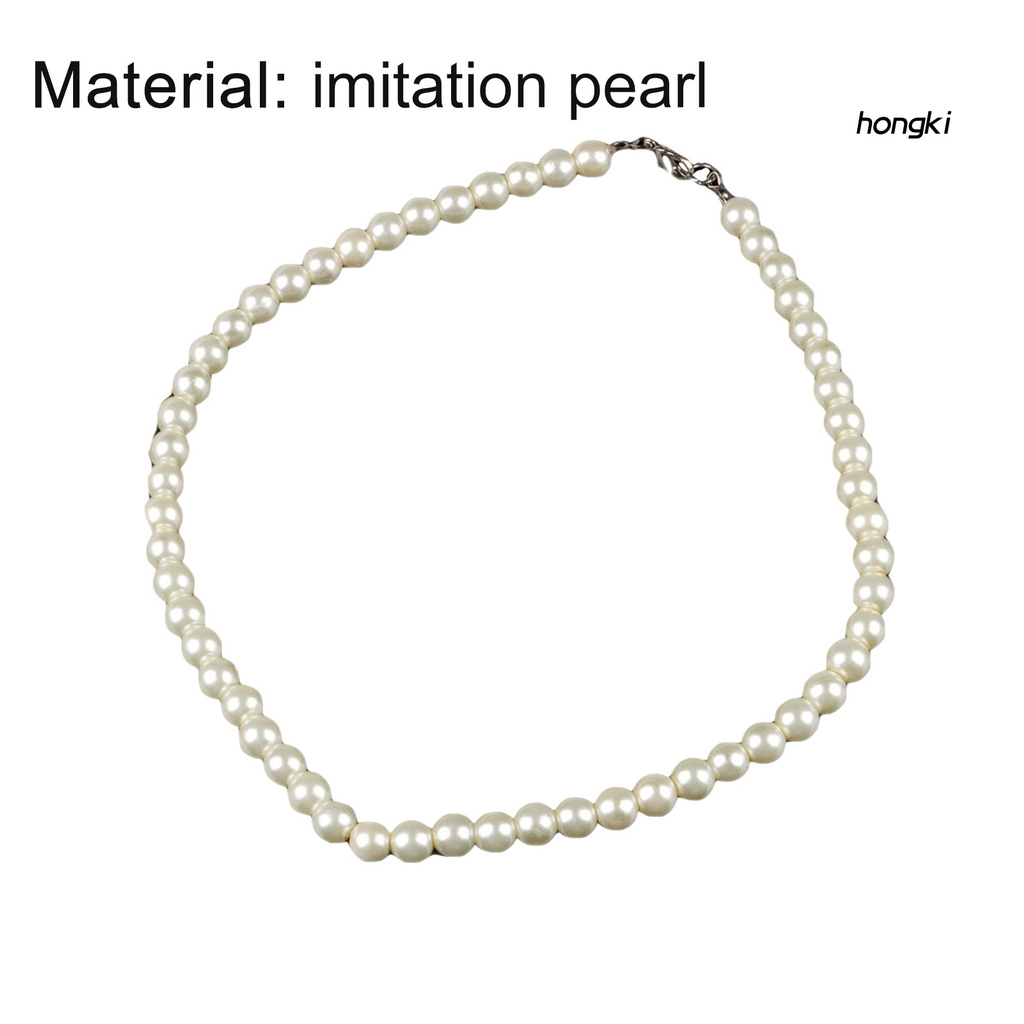 Vòng cổ chuỗi ngọc trai 8mm thanh lịch cho nữ