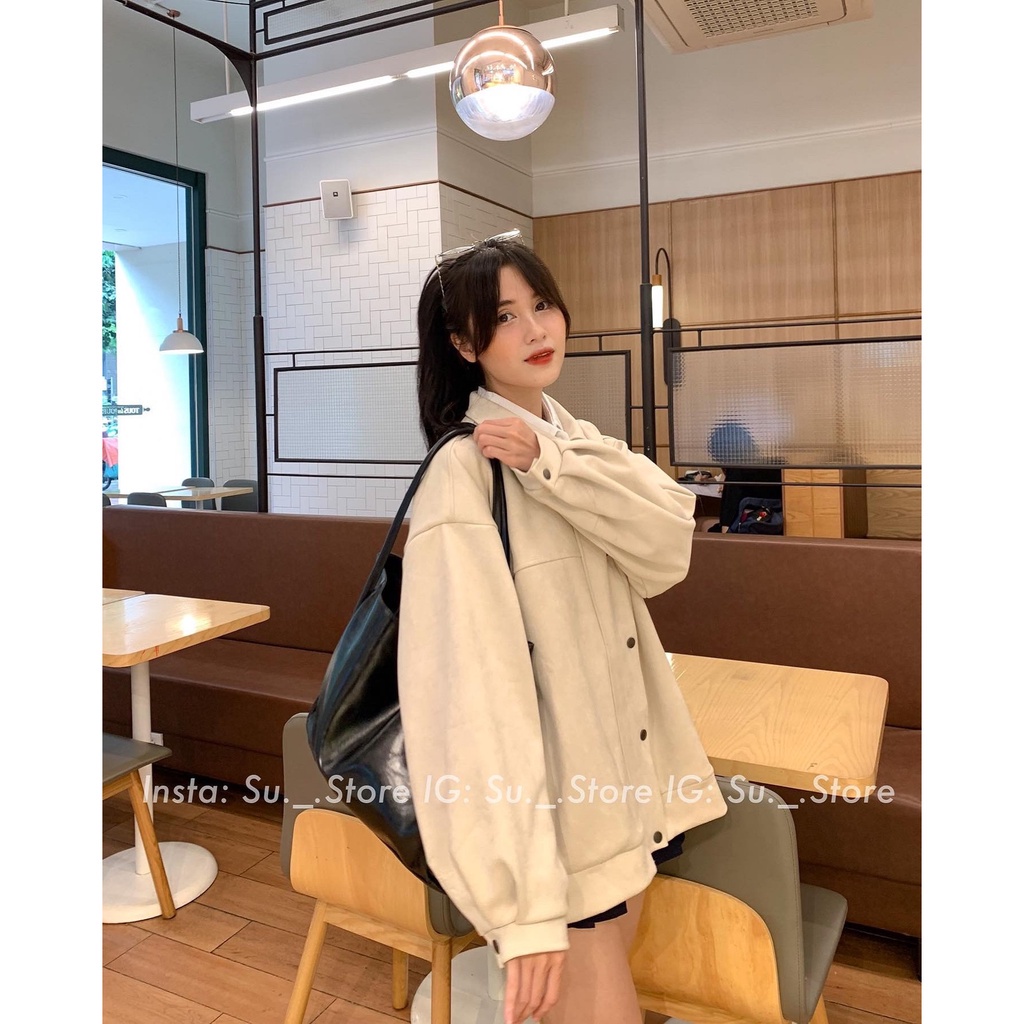 Áo khoác da lộn 2 lớp khóa kéo Aodalon024_P4K7