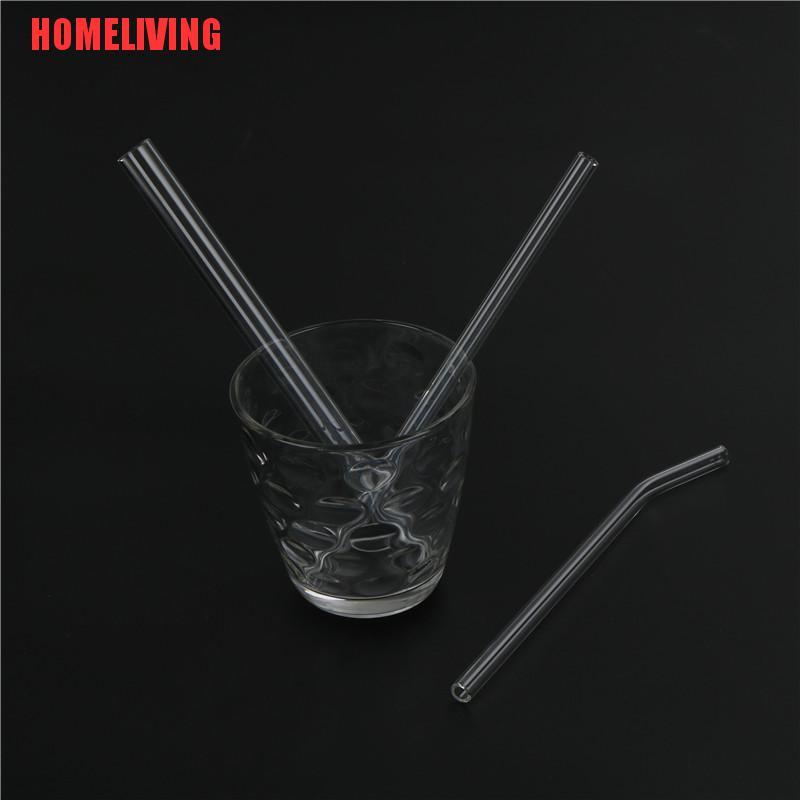 Bộ 3 Ống Hút Thủy Tinh Trong Suốt Tái Sử Dụng Được Kèm Cọ Vệ Sinh