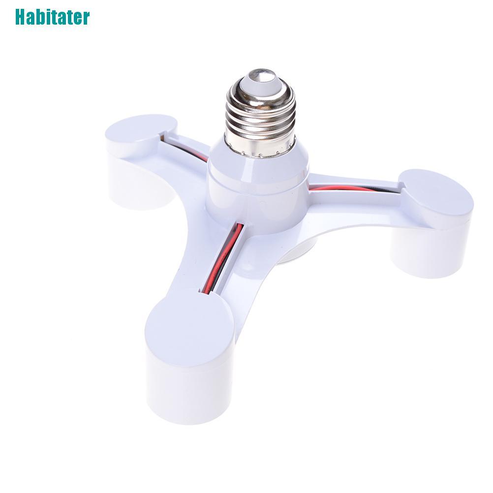 Đui đèn led trắng 3 trong 1 chuyển giắc cắm E27 sang E27