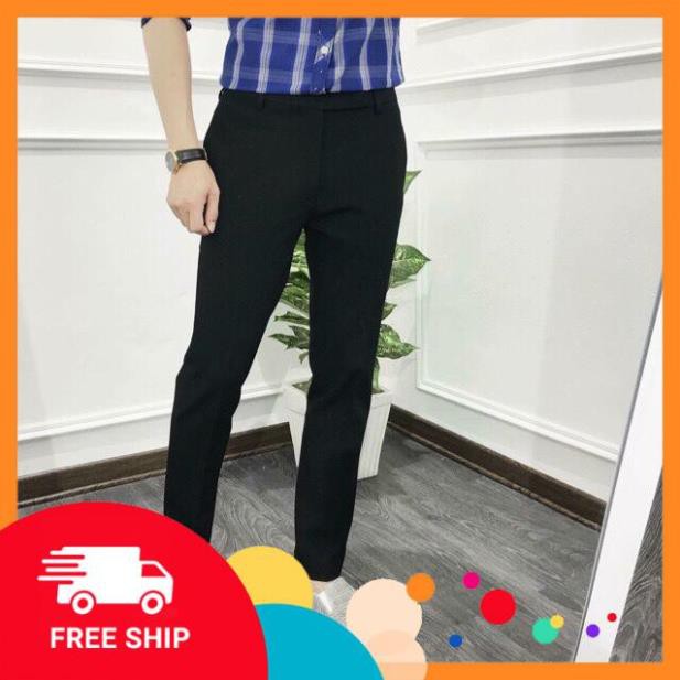 Quần âu nam ống côn vải lụa co giãn,không nhăn không xù cực kì tôn dáng