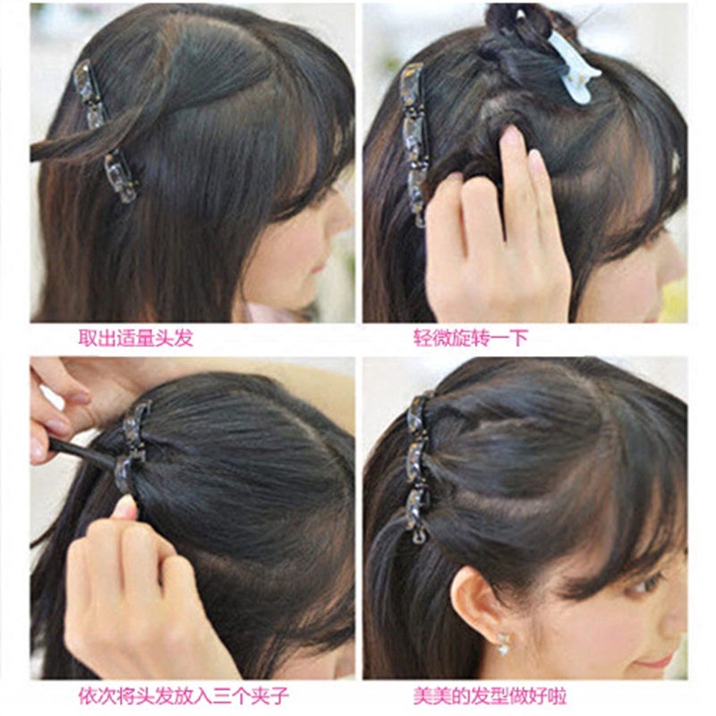 Phụ kiện kẹp tóc có 3 cái kẹp nhỏ tạo kiểu tóc bím dùng để kẹp mái