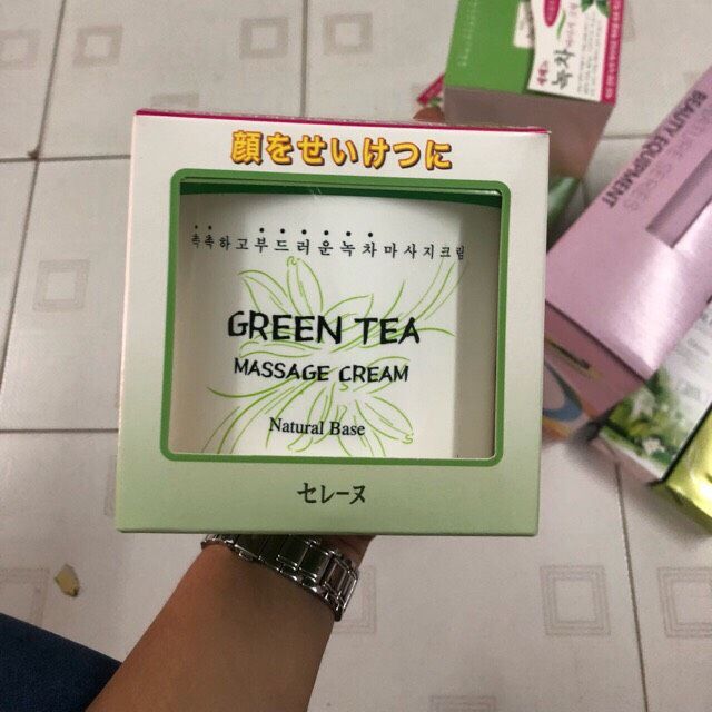 Kem massage green tea trà xanh