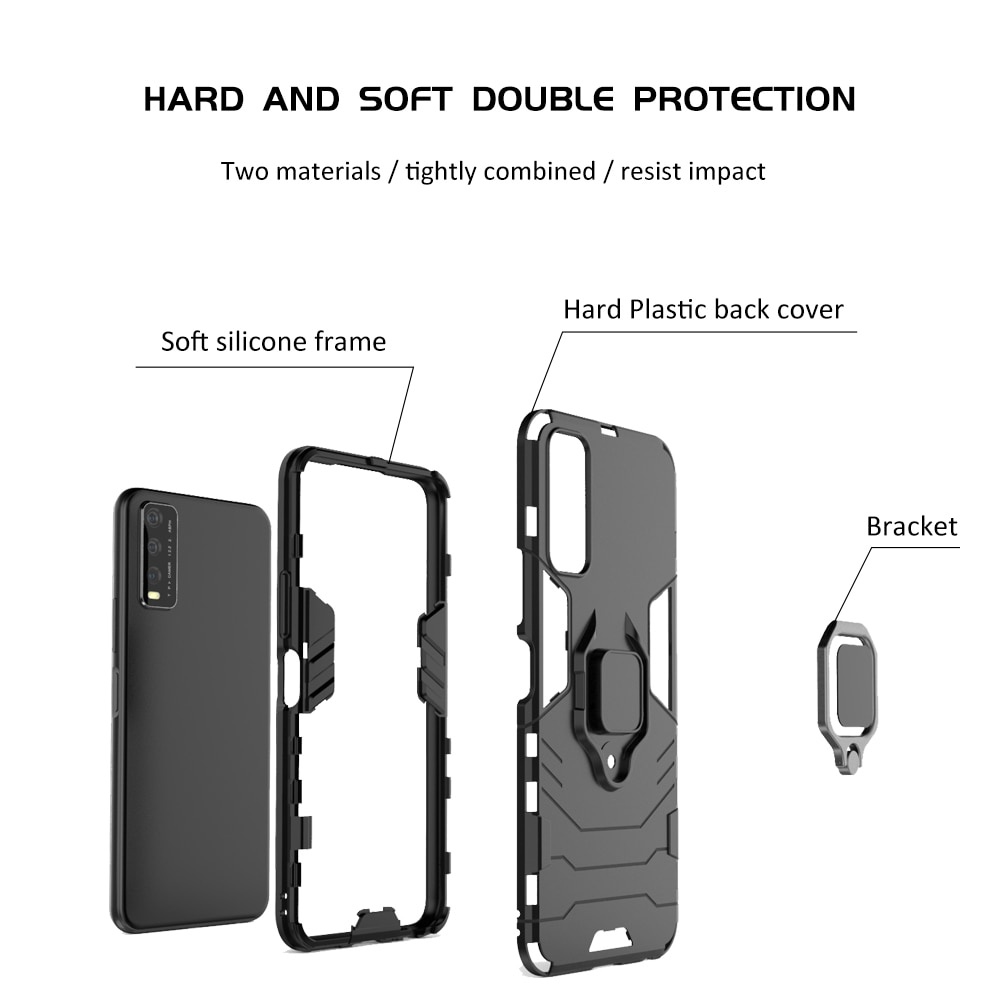 Ốp Điện Thoại PC + TPU Có Khuyên Kim Loại Chống Sốc Cho VIVO IQOO Z7 Z7X 5G