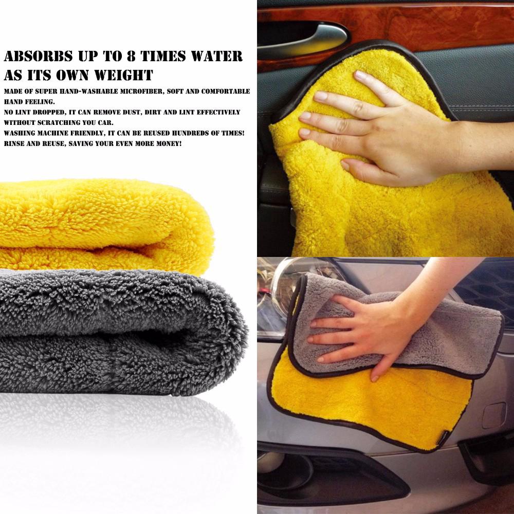 2pcs High Quality Soft Microfiber Towel Car Care Wax Polishing Detailing Towels