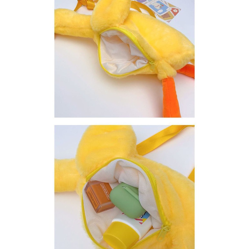 Túi Đeo Chéo Lông Ngỗng Lớn Màu Trắng Bất Ngờ Sáng Tạo Cho Bé