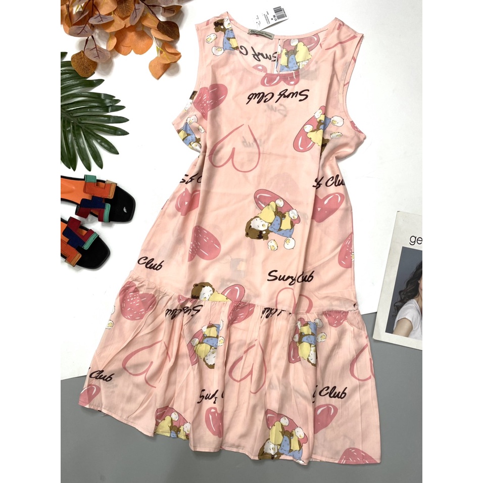 Đầm tôn sác nách thời trang mát nhẹ