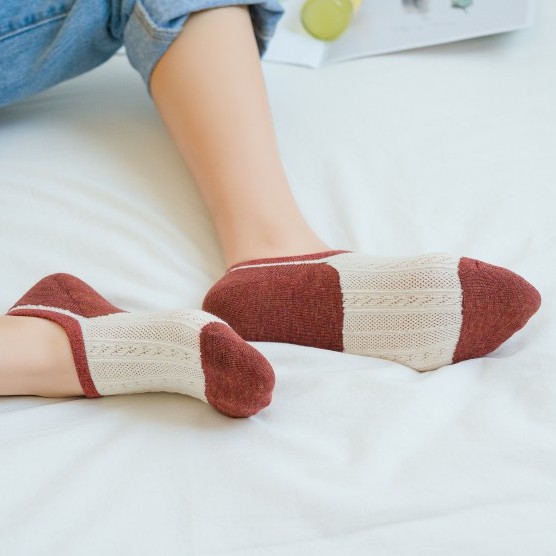 [SET 5 ĐÔI] Vớ nữ cổ ngắn, Tất nữ cotton cao cấp - NUCN-CC-02