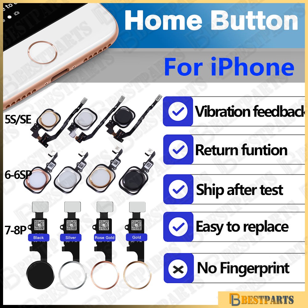 Nút Home Thay Thế Cho iPhone 5S 6 plus 6s 6+ 7 8 se