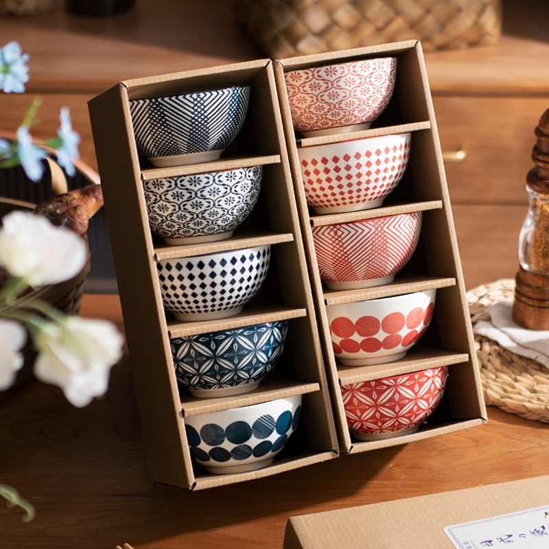 Banfang Set 5 Bát Gốm Đựng Thức Ăn Cỡ Nhỏ Chịu Nhiệt Độ Cao Dùng Làm Quà Tặng