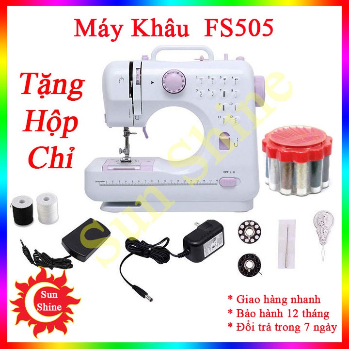 Máy Khâu Mini Gia Đình Có Vắt Sổ ⚡️𝐅𝐑𝐄𝐄 𝐒𝐇𝐈𝐏⚡️ Máy May Đa Năng Với 12 Kiểu May Cao Cấp Siêu Bền Siêu Mạnh