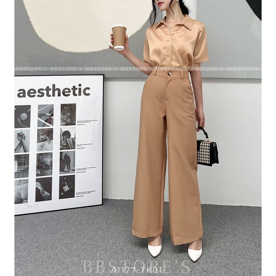 BBSTORE'S Quần Suông Công Sở Dáng Lưng Cao  Đi làm  Đầy Cá Tính - TK01