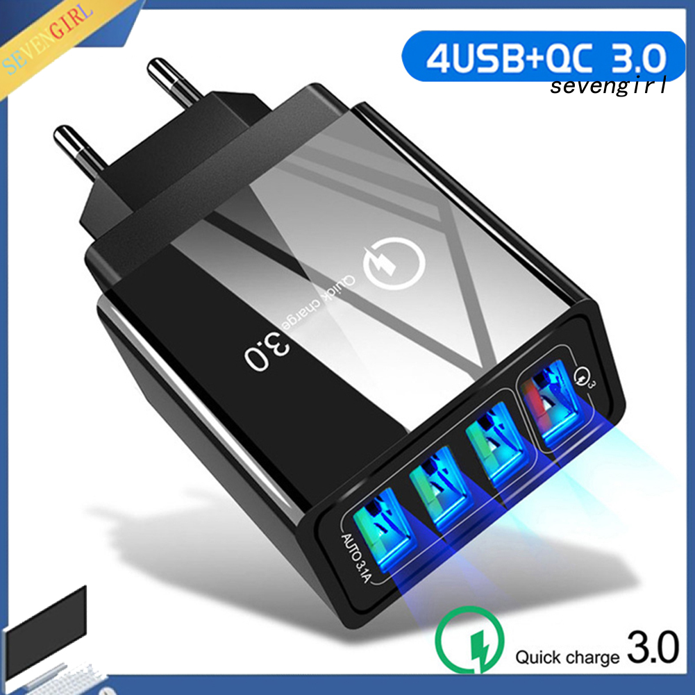 Củ Sạc Nhanh 4 Cổng Usb 48w Qc3.0