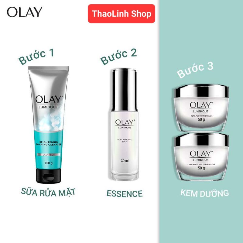 Combo Kem dưỡng OLAY Luminous Dưỡng Sáng Da Ngày Và Đêm 50G (Chính hãng)