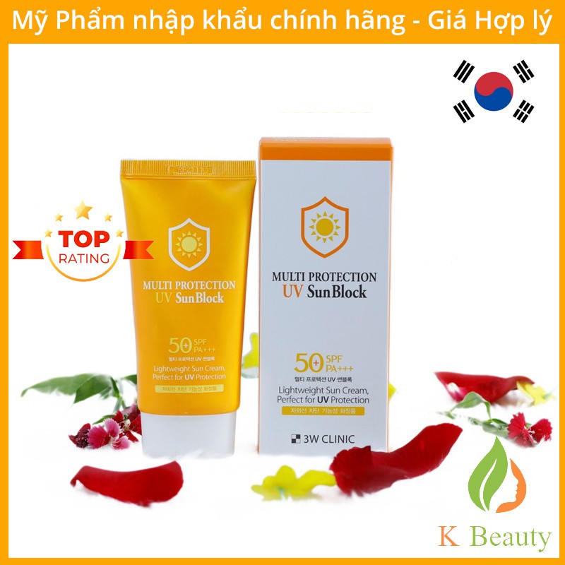 Kem chống nắng 3W Clinic Multi Protection UV Sunblock Cream - Nhập Khẩu Hàn Quốc - [Có tem chính hãng]