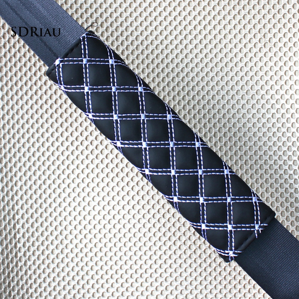 1 Cặp Đệm Bọc Dây Đai An Toàn Bằng Da Giả Mềm Mại Cho Xe Hơi