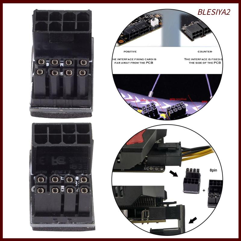 Bộ 2 Đầu Nối Nguồn GPU Góc 180 Độ Cho Thẻ Đồ Họa Để Bàn