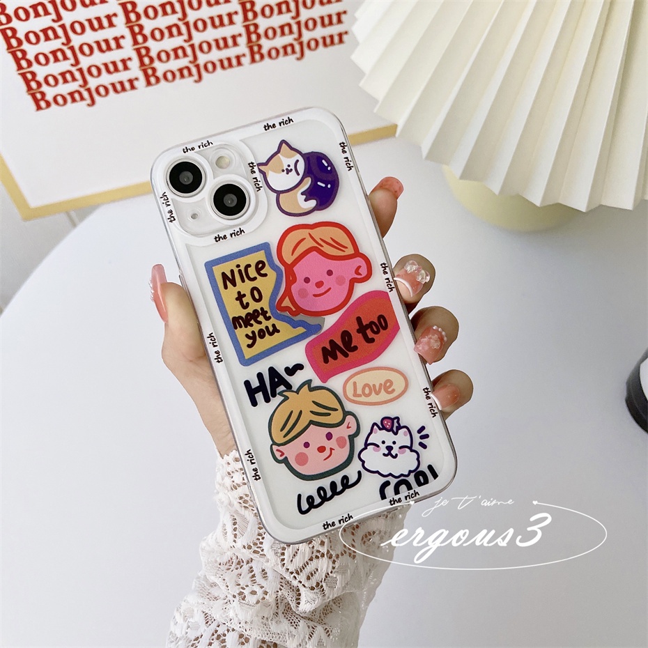 Ốp Điện Thoại Họa Tiết Bạn Thân Thời Trang Cho iPhone 13 12 11 Pro Max X XR XS Max SE 2020 8 7 Plus