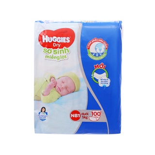 Miếng lót sơ sinh Huggies Dry size NB1 100 miếng (cho bé dưới 5kg)