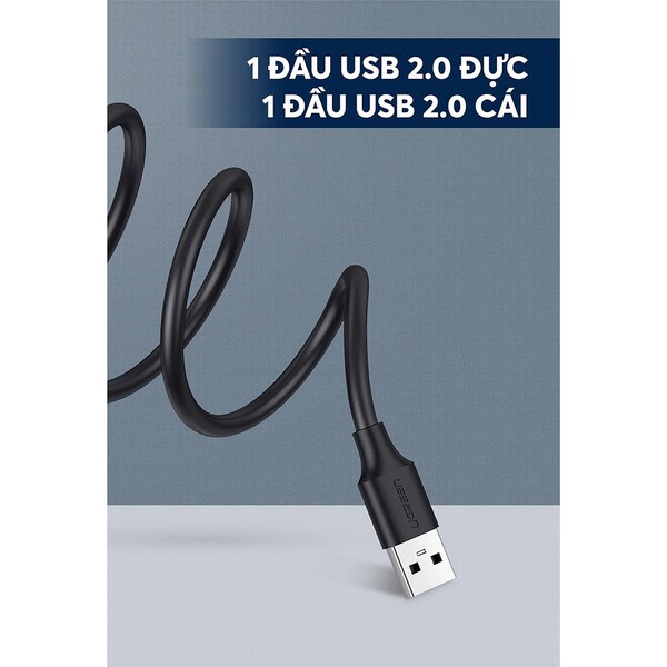 Cáp nối dài USB 2.0 1m - 5m Ugreen 10314 10315 10316 10317 10318 US103