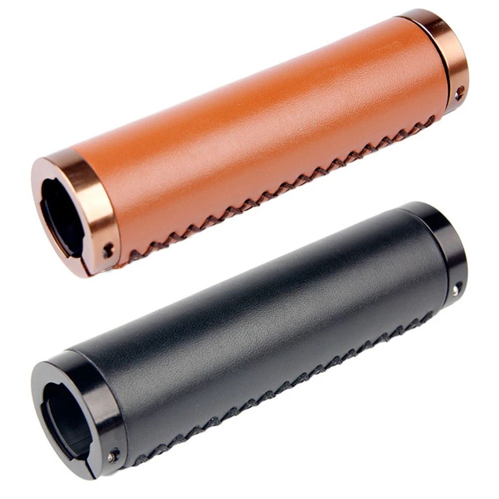 Vỏ bọc tay lái xe đạp MTB bằng da bò phong cách retro