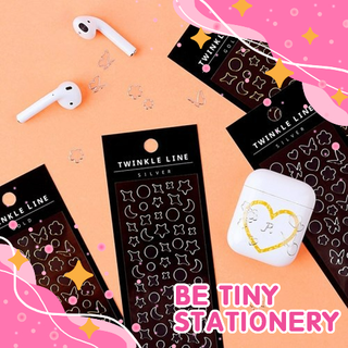 Sticker trang trí toploader Lovey Dovey Little Twinky viền vàng laser - Be Tiny Stationery