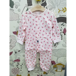 Bộ cotton giấy dài tay Moimoln xuất Hàn dư xịn hoa nhí cho bé gái