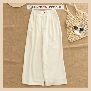 Quần culottes ly đũi ống rộng dáng đáp chun sau MADELEN
