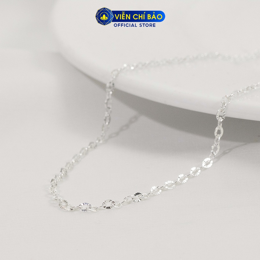 Dây chuyền bạc nữ hoa phay (không mặt) chất liệu bạc S925 thương hiệu Viễn Chí Bảo D400108