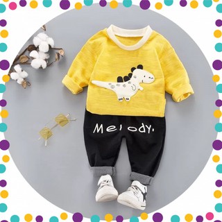Set quần áo khủng long sành điệu cho bébán chạy nhất shopee
