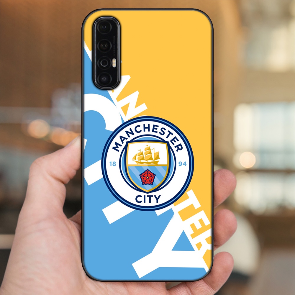 Ốp lưng Oppo Reno 3 Pro viền đen in hình Manchester City MC