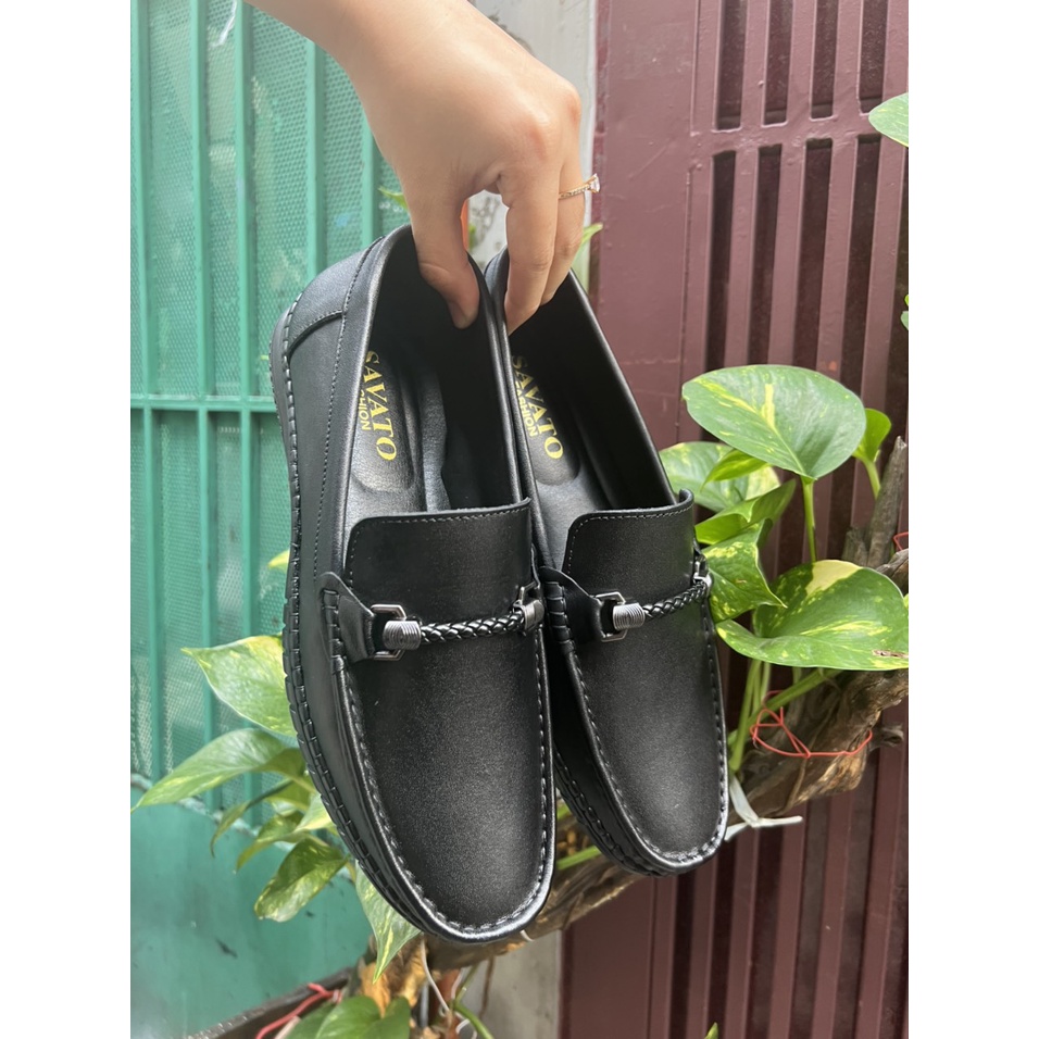 Giày Lười Nam Da Bò Mã 792 đế đúc cao cấp màu Nâu