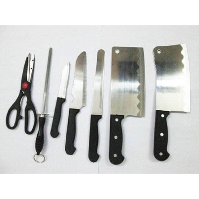 BỘ DAO HỢP KIM 7 MÓN KÈM KHAY ĐỰNG