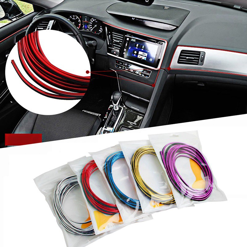 ⚡️Cuộn 5 Mét⚡️ Dây Nẹp - Chỉ Viền Trang Trí Nội Thất Táp-lô, Loa, Hộp Số, Nội Thất Xe Ô Tô