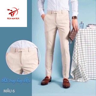 Quần âu nam ống côn vải lụa co giãn, quần tây nam thời trang công sở chất vải tuyết mưa ống côn co giãn nhẹ lên form đẹp