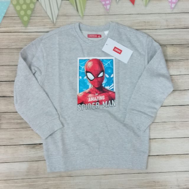 Áo nỉ in hình spiderman bé trai Canifa