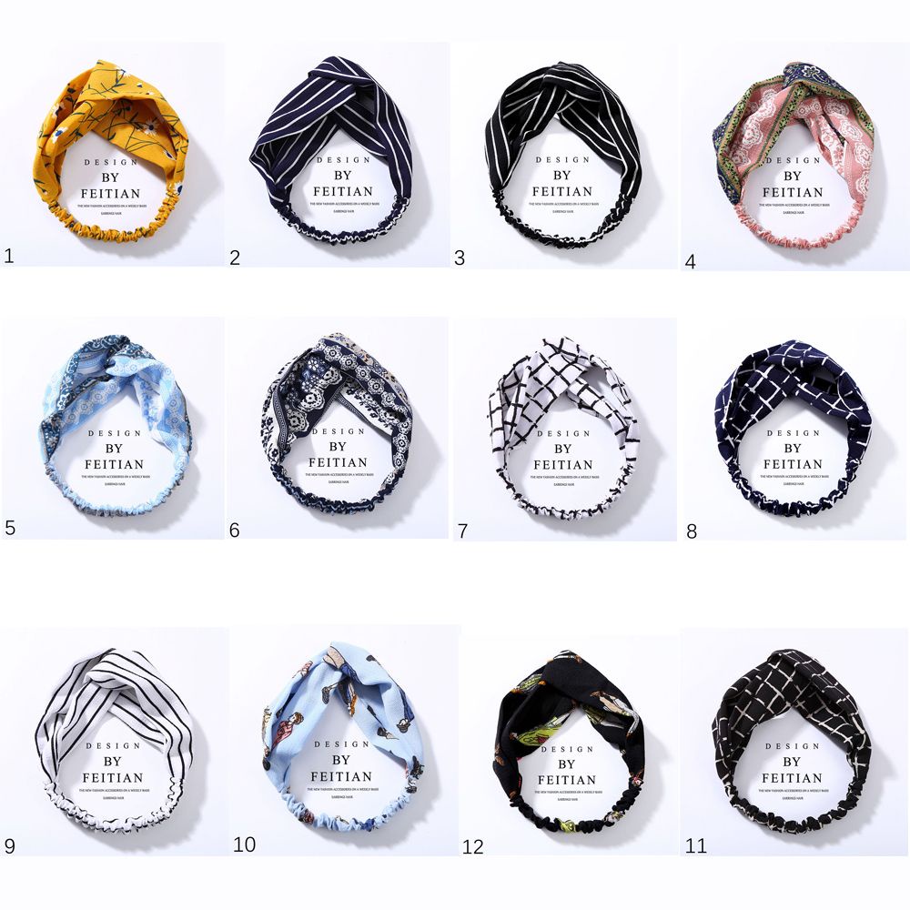 Băng đô co giãn in họa tiết hoa phong cách Hàn Quốc thời trang mùa hè cho nữ