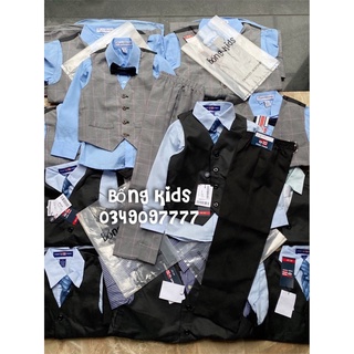 Set Vest Bé Trai Công Tử(sơ mi và nơ trộn)