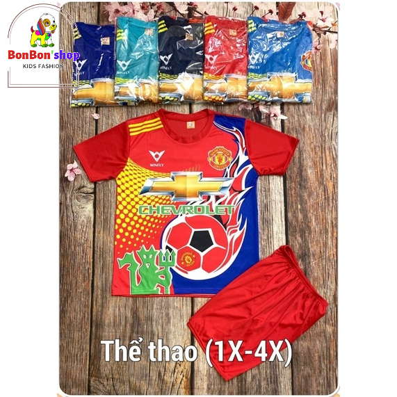 Bộ bé trai thể thao size đại vải thun lạnh 3D co giãn thoải mái TT05